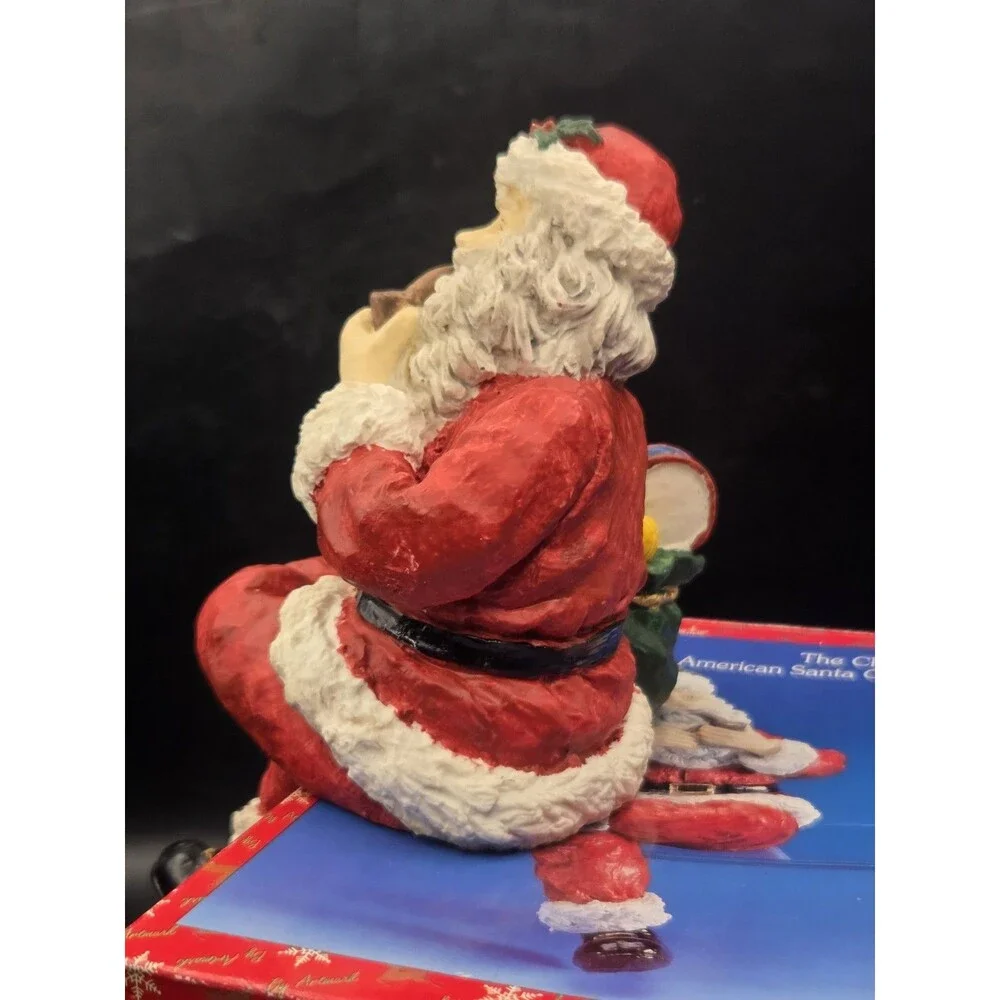 Vtg Artmark Santa Claus Leg Crossed Shelf Sitter Figurine Christmas Holiday 8